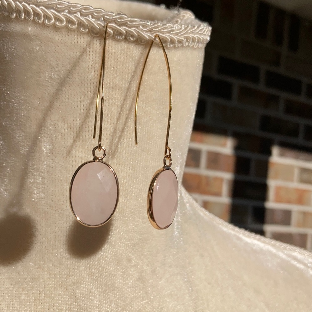 Rose Quartz Dangles - Picture 3 of 11